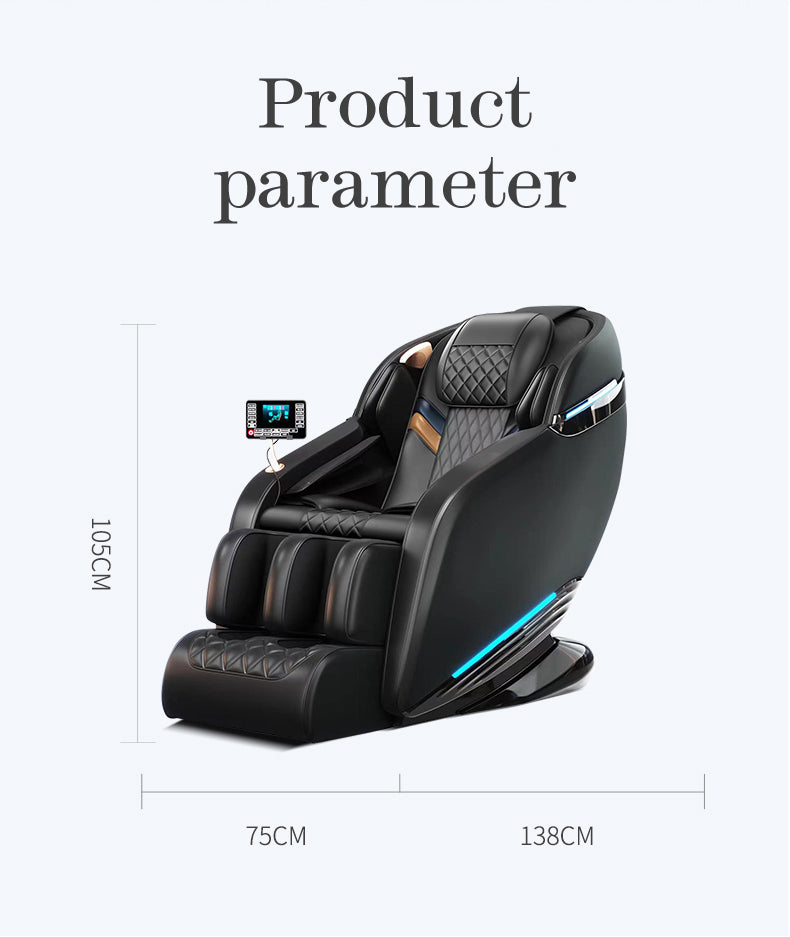 8D Fixed-Point Full Body Massage Chair with Zero Gravity & Heat