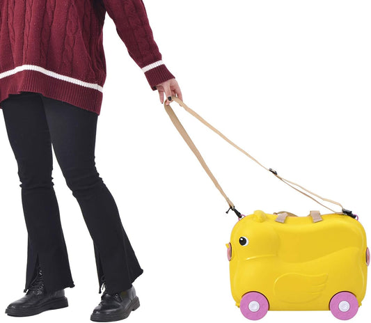 Kiddies Duck Ride-On Trolley Suitcase