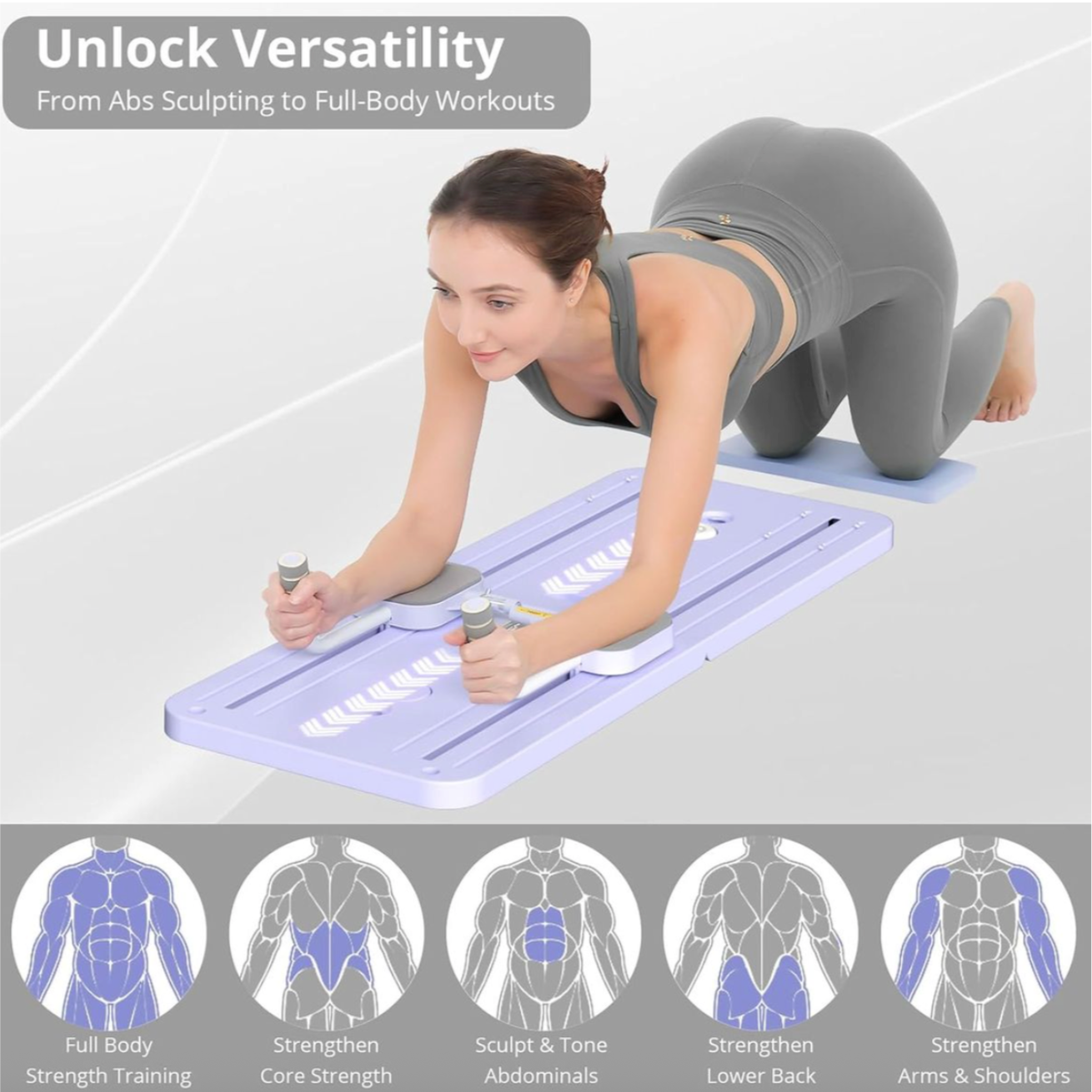 5-in-1 Multi-Functional Fitness Auto-Rebound Core Trainer Board