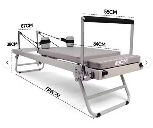 Foldable Pilates Reformer Machine for Fitness