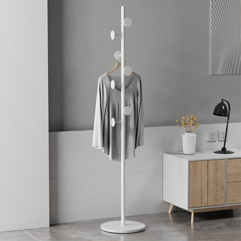 7-Circle Metal Hat & Coat Tree Round Rack with Slate Marble Base