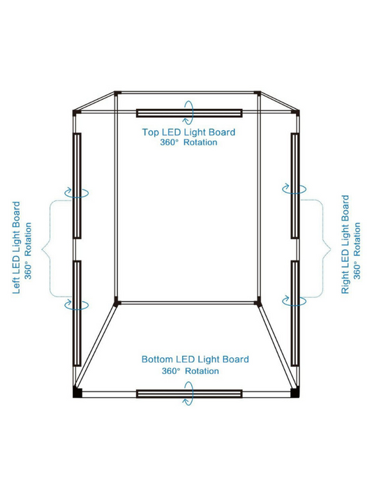 PULUZ 200cm (2m) Foldable Photo Booth with LED Lights