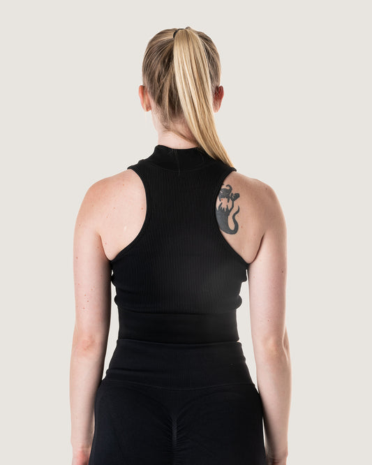 Ribbed Statement Racer Back Top
