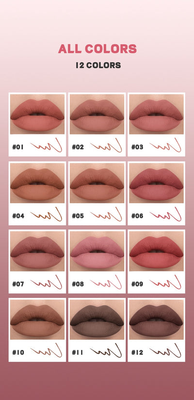 Creamy Lip Liner & Sharpener 12-piece Set