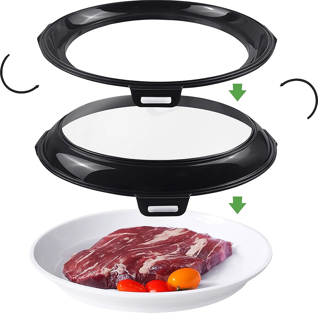 Reusable Leak-Proof Rounded Food Preservation Tray - Pack of 3
