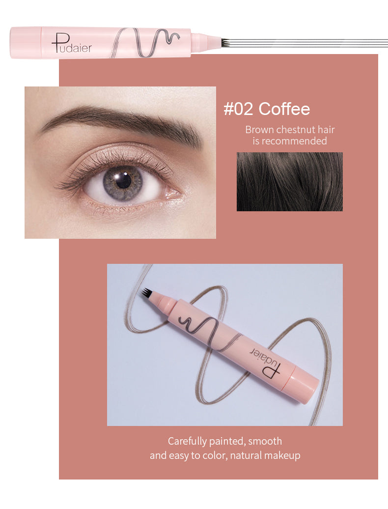 4-Fork Precision Eyebrow Pen