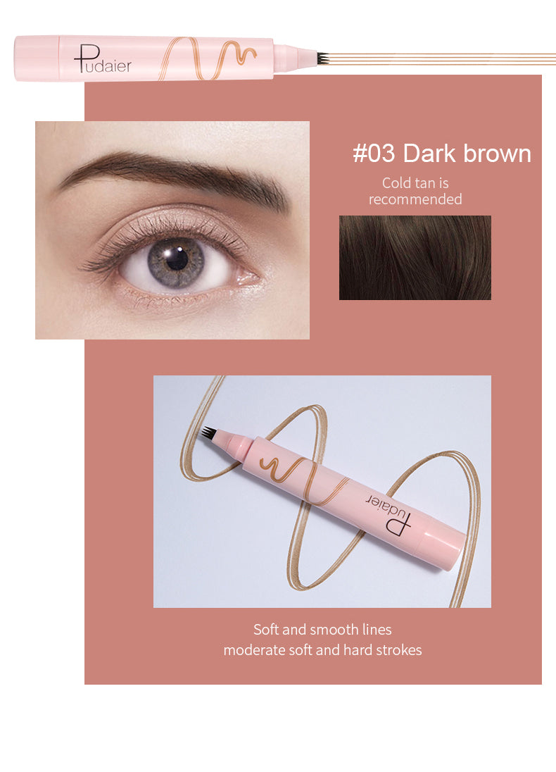 4-Fork Precision Eyebrow Pen
