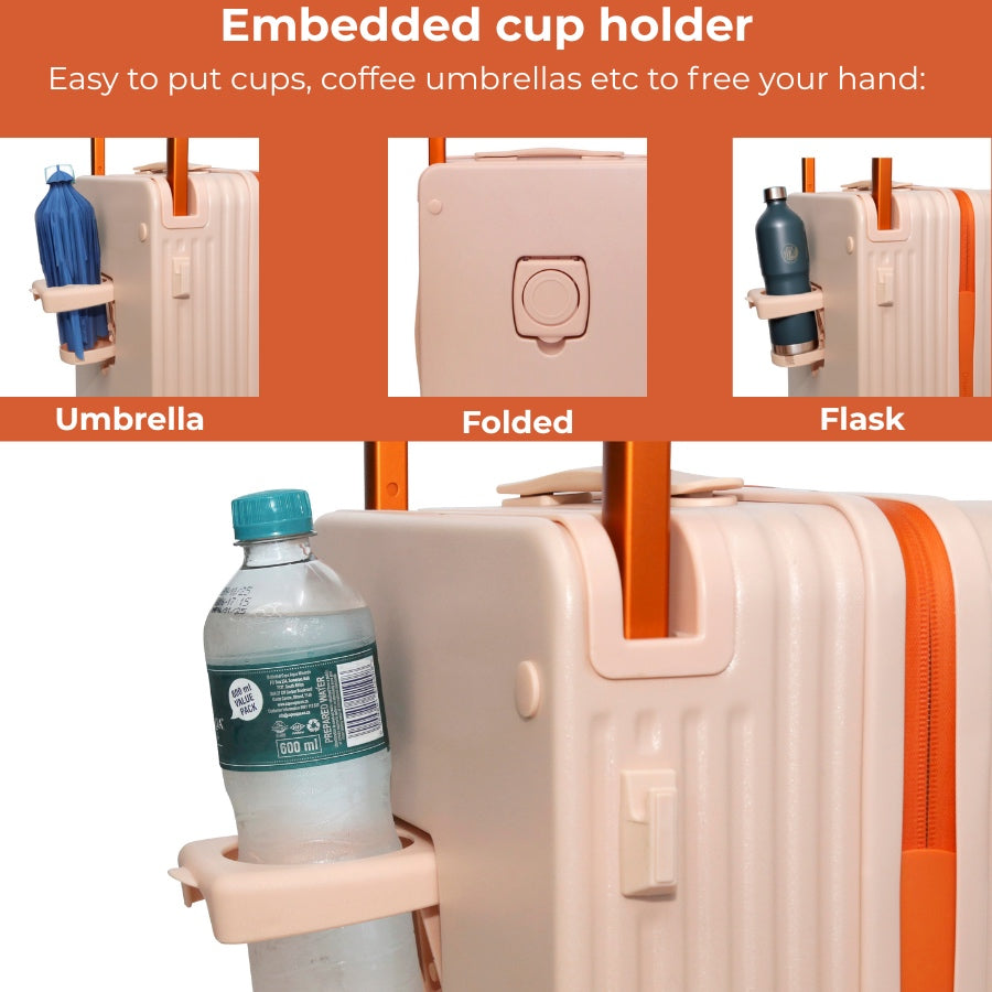 AuraCase Executive Suitcase with Waterproof Cover