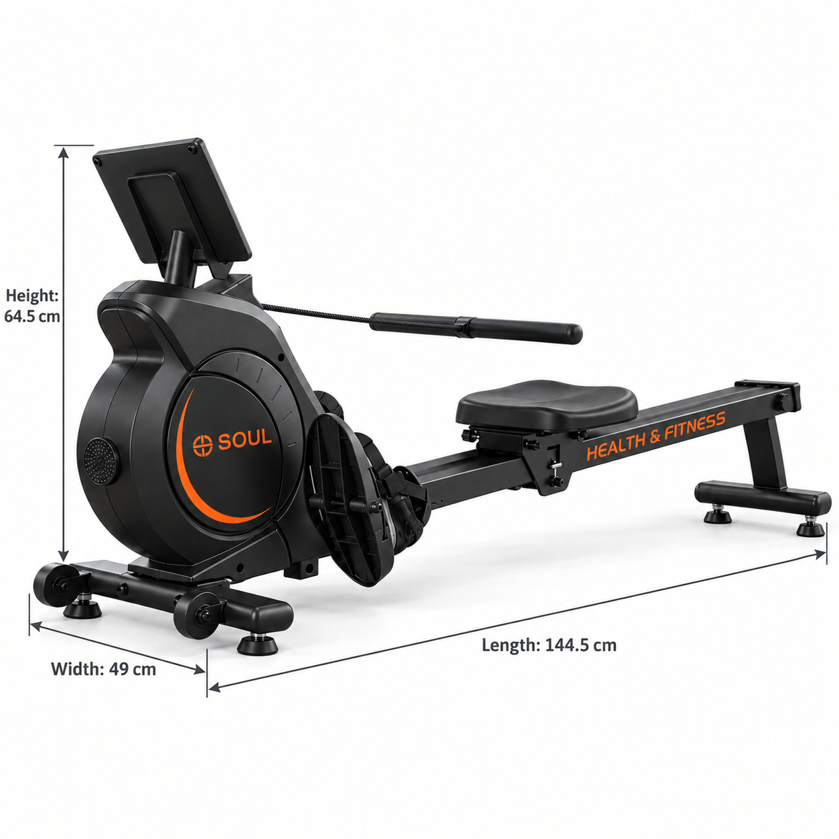 8 Levers Adjustable Aerobics Rowing Machine