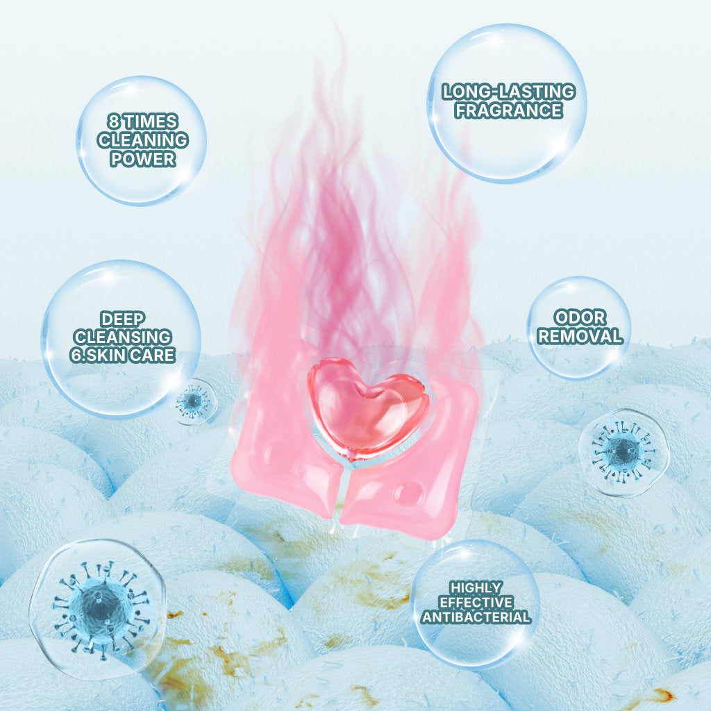 3-in-1 Laundry Detergent Pods – Sweet Peach Fragrance (60 Pods)