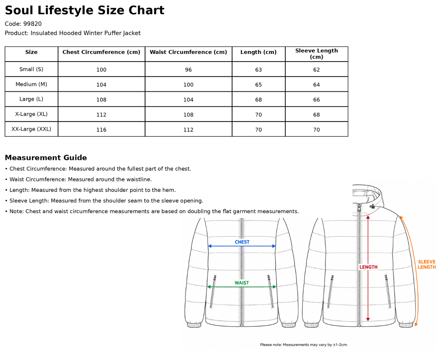 Insulated Hooded Winter Puffer Jacket