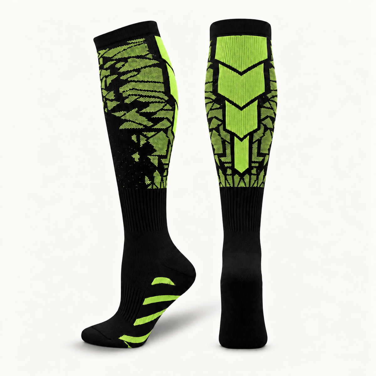 Neon Knee-High Compression Socks – 20–30 mmHg | 2-Pair Set