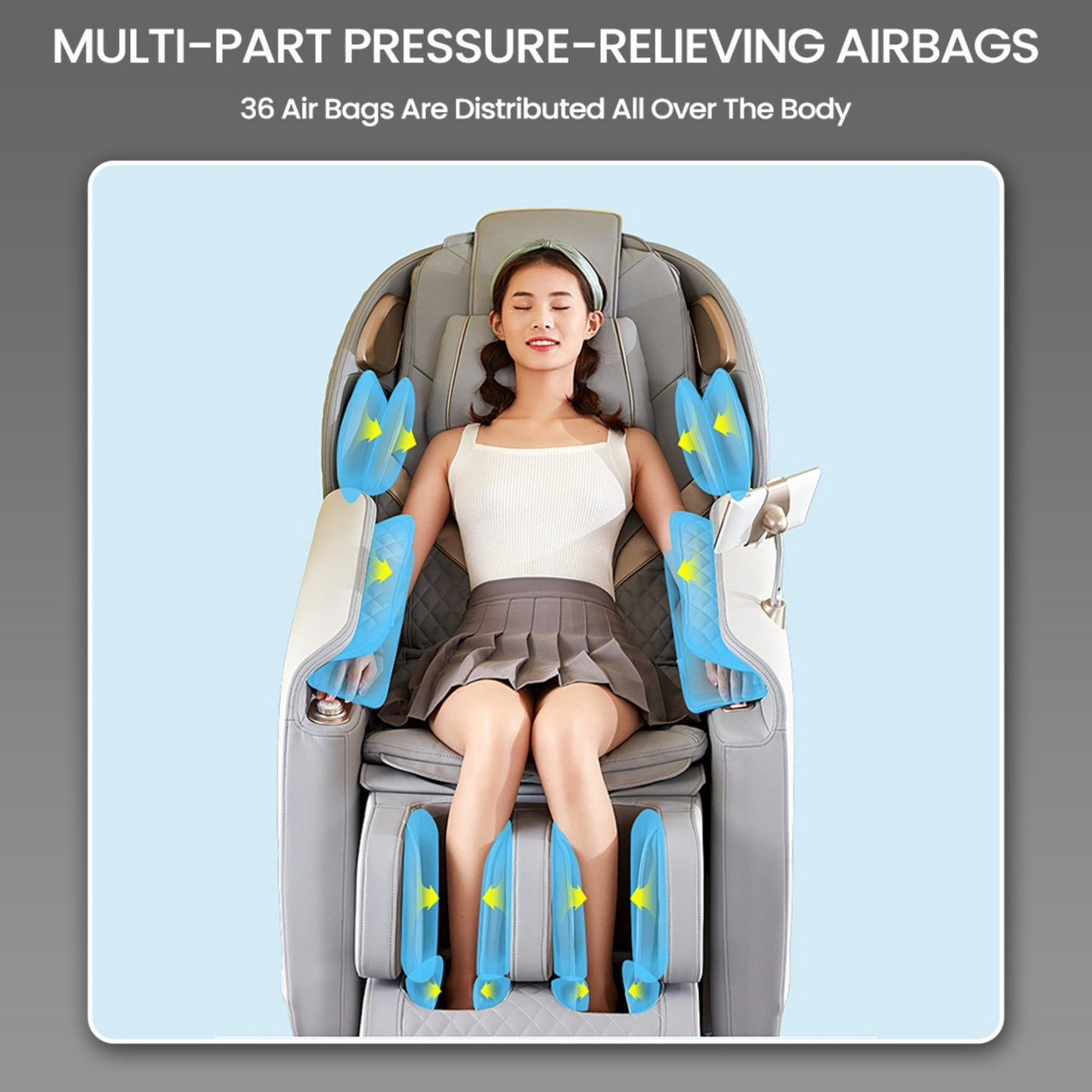 Royal Omega Multi-Functional Full Body Massage Chair – Grey