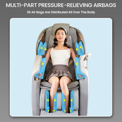 Royal Omega Multi-Functional Full Body Massage Chair – Grey