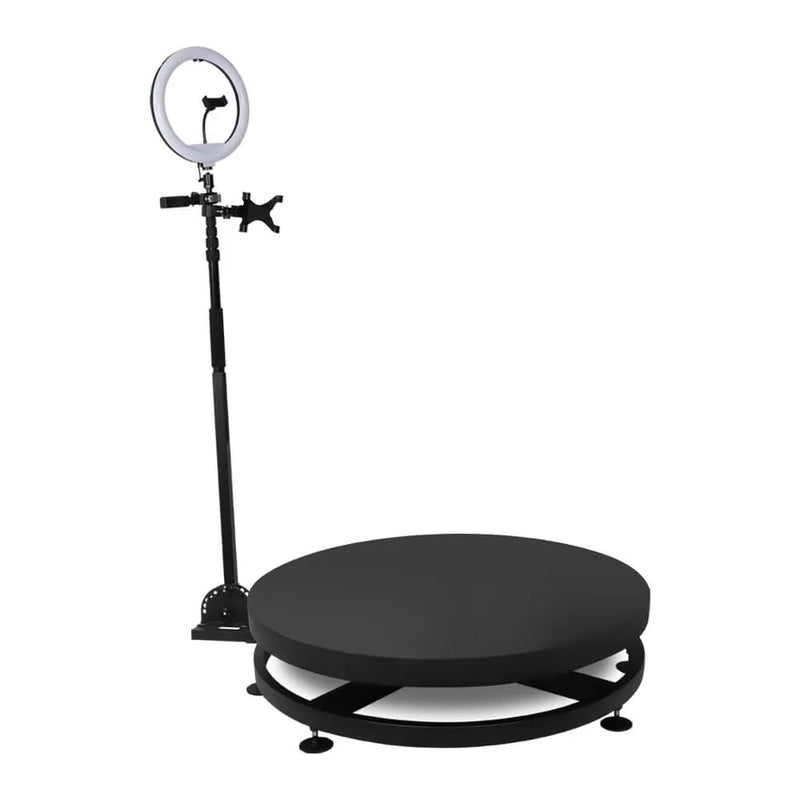 360 Photo Booth Machine with Ring Light & Adjustable Camera Stand