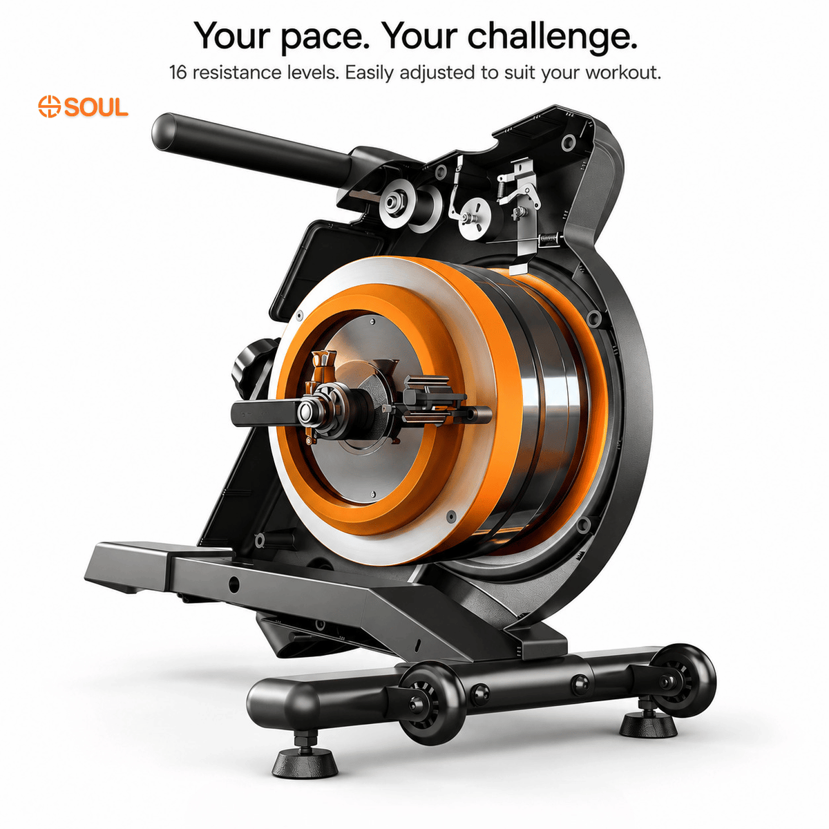 8 Levers Adjustable Aerobics Rowing Machine