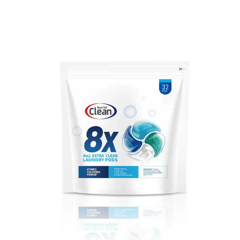 4-in-1 Laundry Detergent Pods – 8X Deep Clean Power (64 Pods)