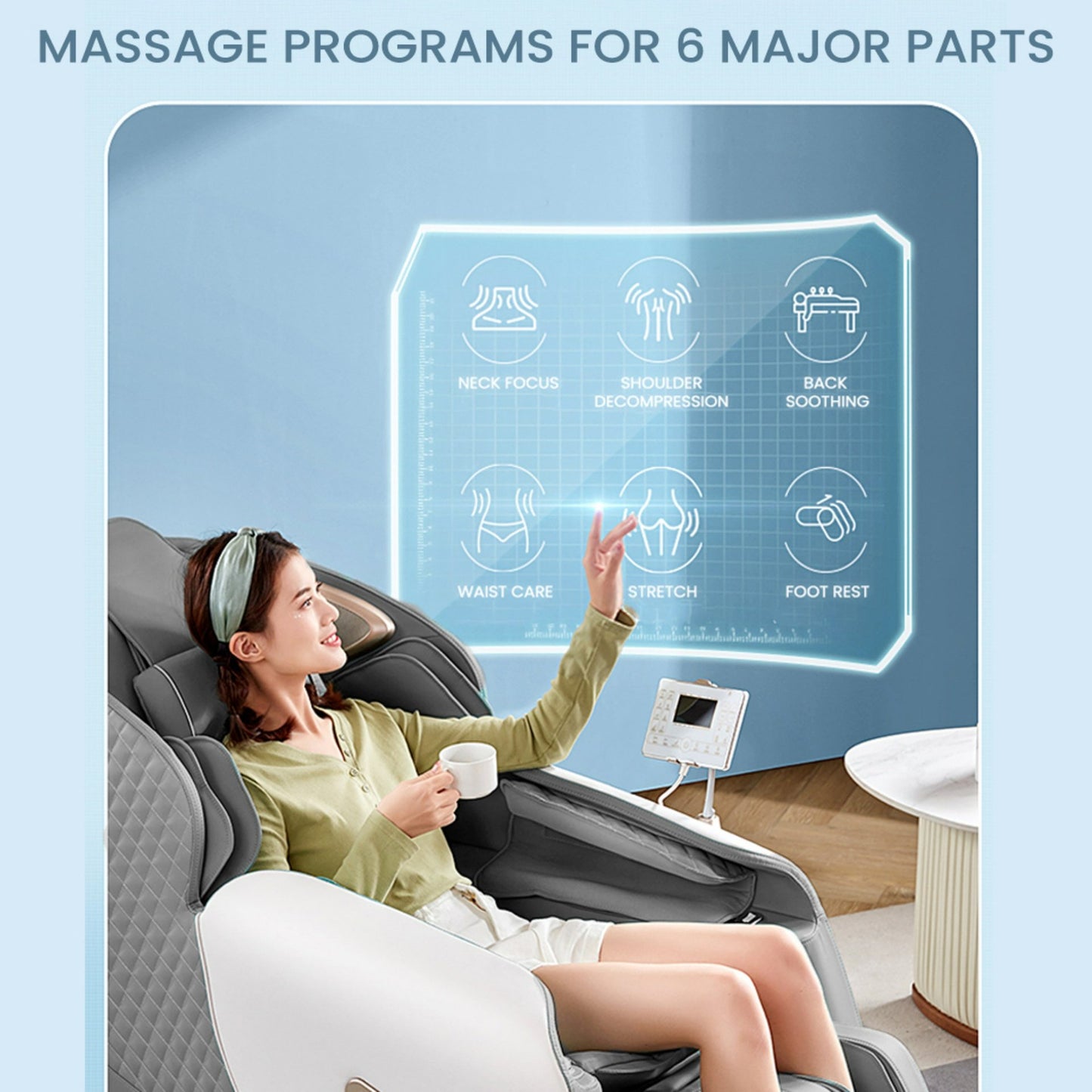 Royal Omega Multi-Functional Full Body Massage Chair – Grey