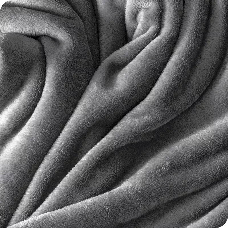 Luxury Super Soft Plush 240GSM Blanket - Charcoal