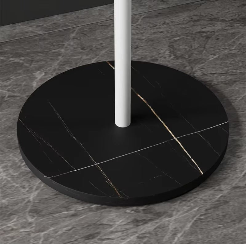 7-Circle Metal Hat & Coat Tree Round Rack with Slate Marble Base
