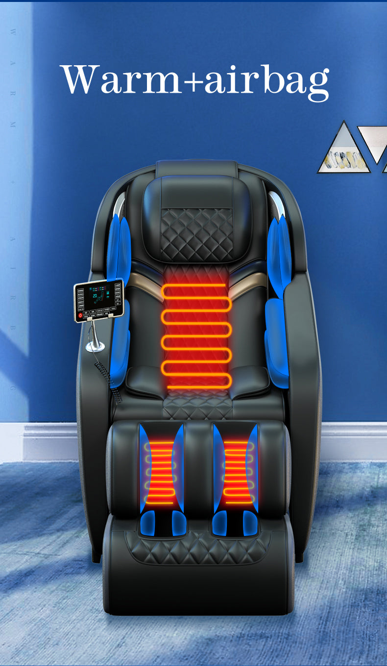 8D Fixed-Point Full Body Massage Chair with Zero Gravity & Heat