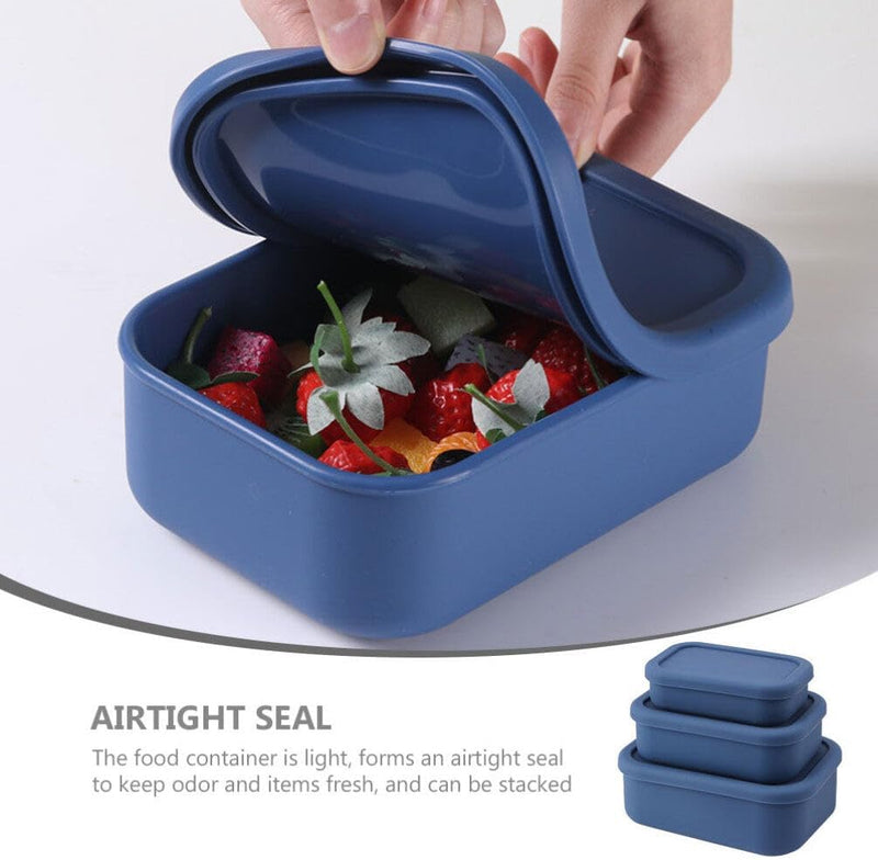 Oven-safe Silicone 3-Piece Storage/Lunch Box Set