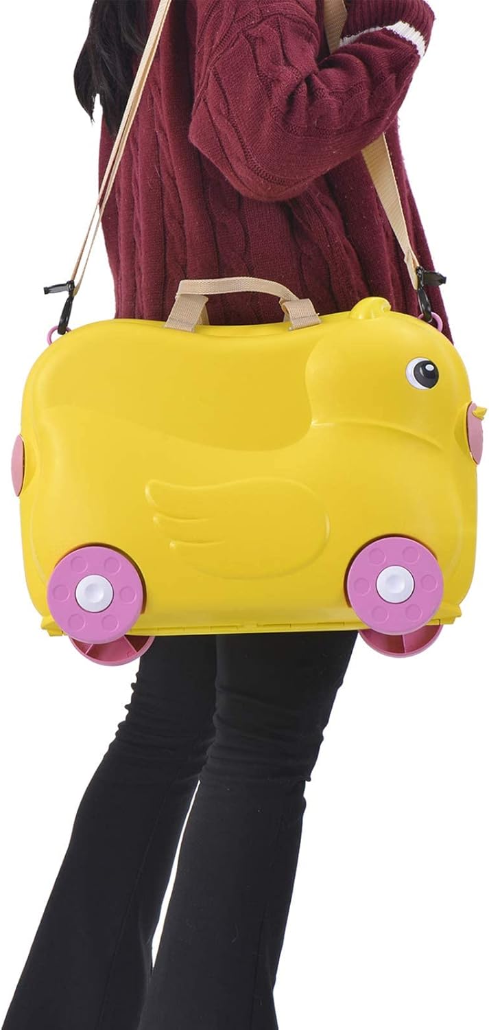 Kiddies Duck Ride-On Trolley Suitcase