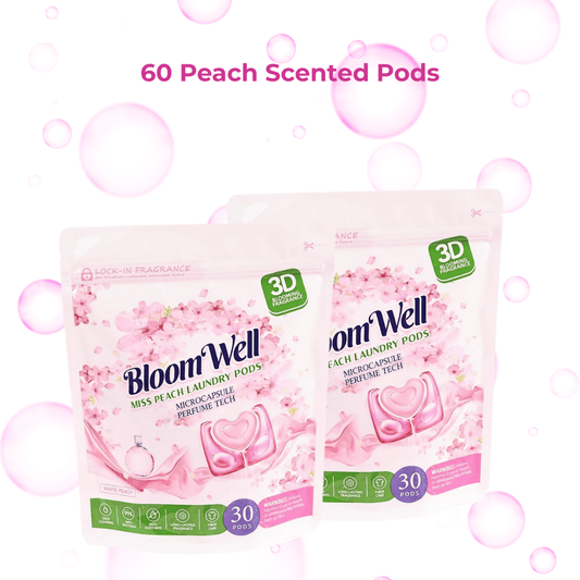 3-in-1 Laundry Detergent Pods – Sweet Peach Fragrance (60 Pods)