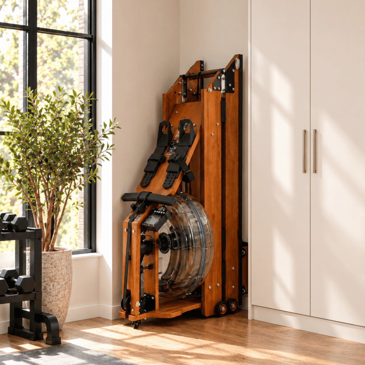 AquaGlide Foldable Water Rowing Machine