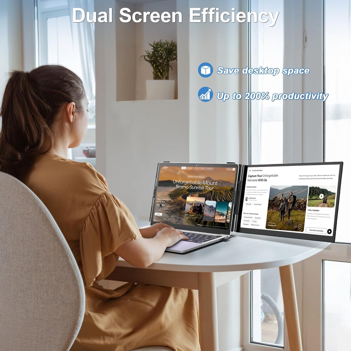 14” Dual Laptop Screen Extender - Thin as Cicada’s Wings