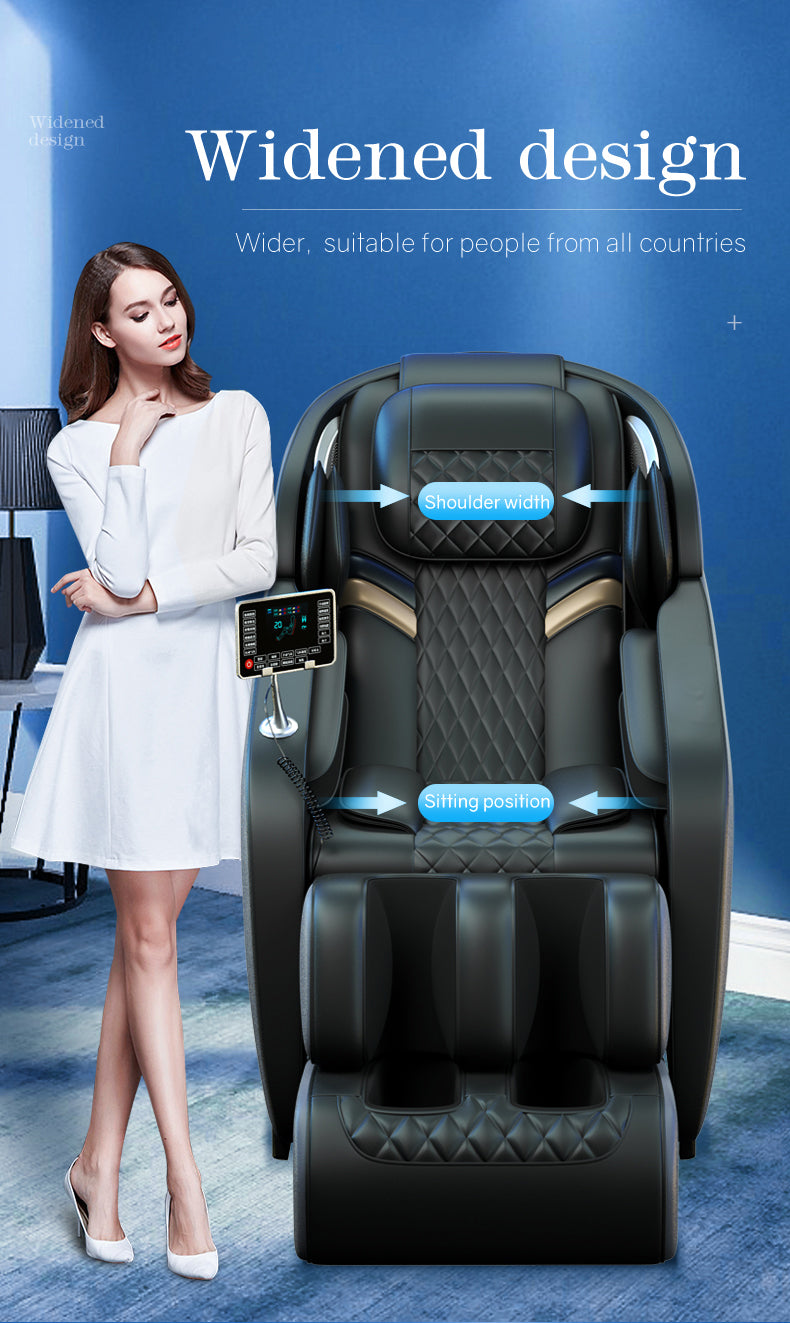 8D Fixed-Point Full Body Massage Chair with Zero Gravity & Heat