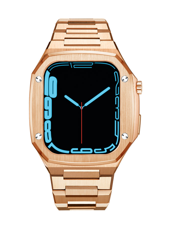 Senior Luxury Rose Gold Link Apple Watchband (45mm)