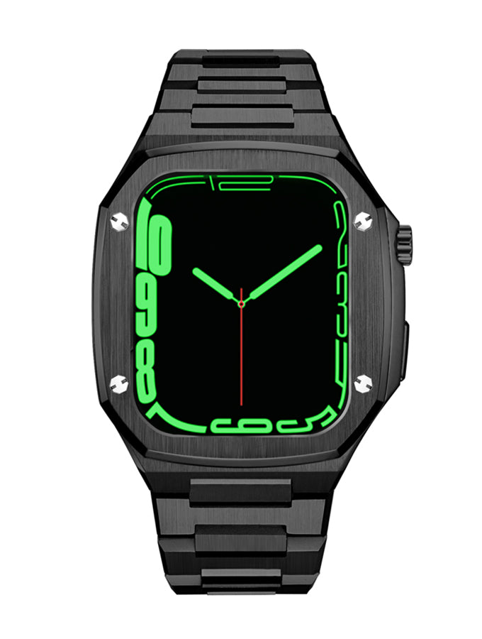 Senior Luxury Charcoal Link Apple Watchband (45mm)