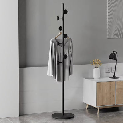 7-Circle Metal Hat & Coat Tree Rack with Slate Marble Base