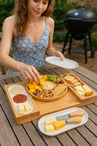Eco Craft Luxury Bamboo Charcuterie Platter & Serving Tray