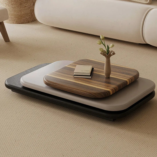 Modern Sculpted 360 Swivel Coffee Table
