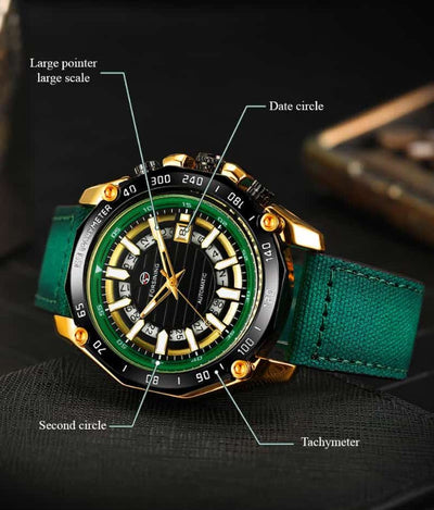 Forsining Emerald Green Luxury Watch