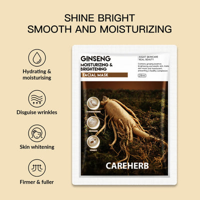 Ginseng Moisturizing & Brightening Facial Mask – Set of 5