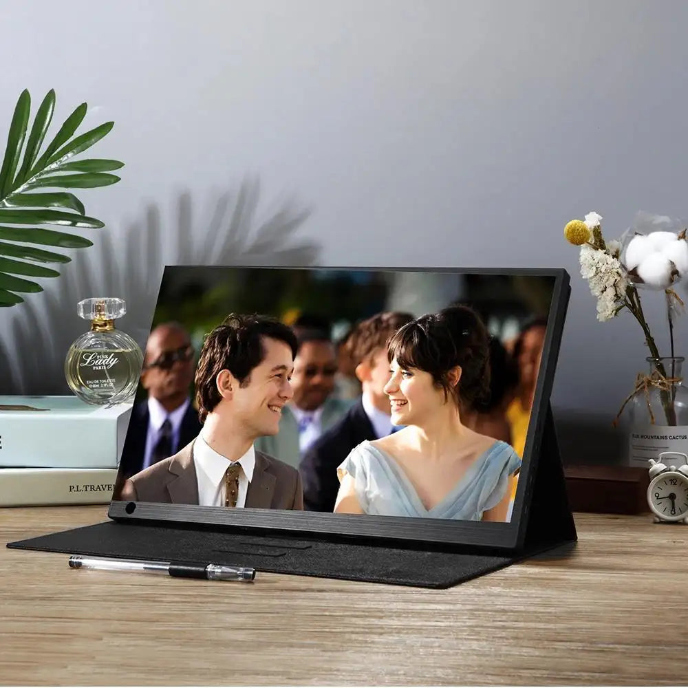 15.6” Portable Screen Monitor w/PU leather case