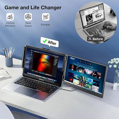 14" FHD 1080P Portable Laptop Screen Extender for Mac/Windows