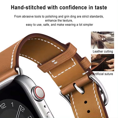 Two Toned Vegan Leather Smart Watch Replacement Strap