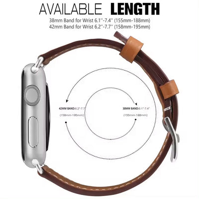 Two Toned Vegan Leather Smart Watch Replacement Strap