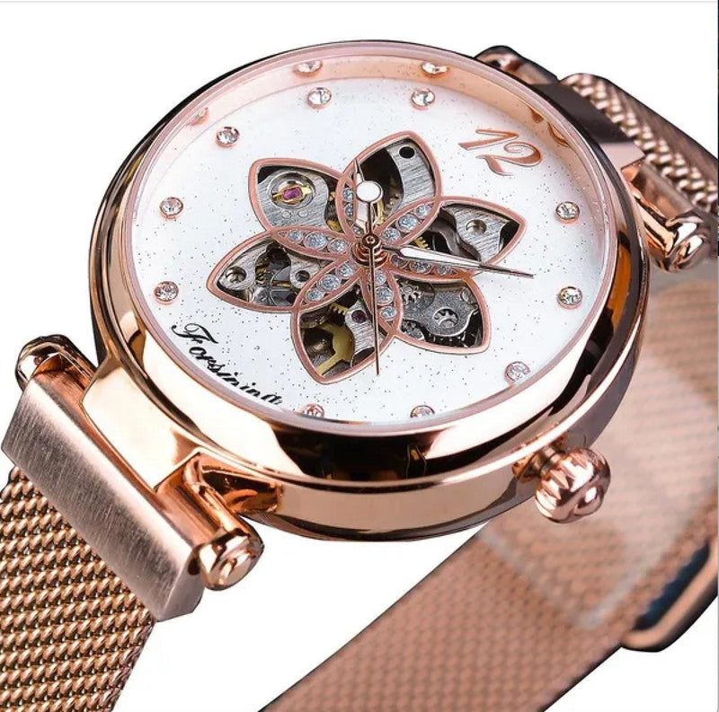 Aurora Flower/Diamante Automatic Woman&