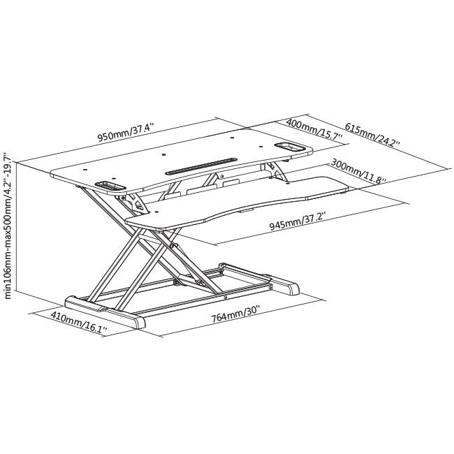 Adjustable Ergonomic Standing Desk for Home or Office