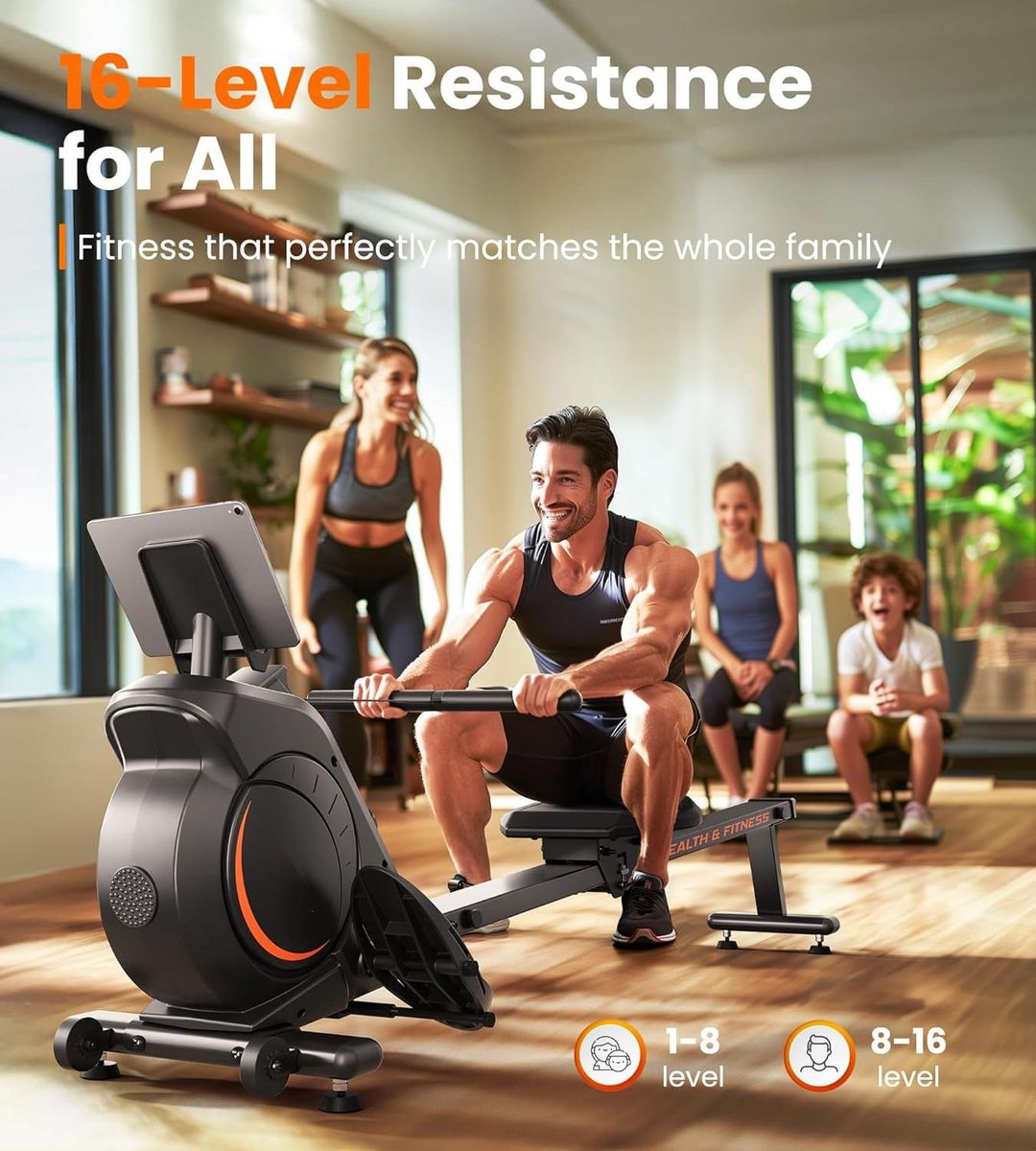 8 Levers Adjustable Aerobics Rowing Machine