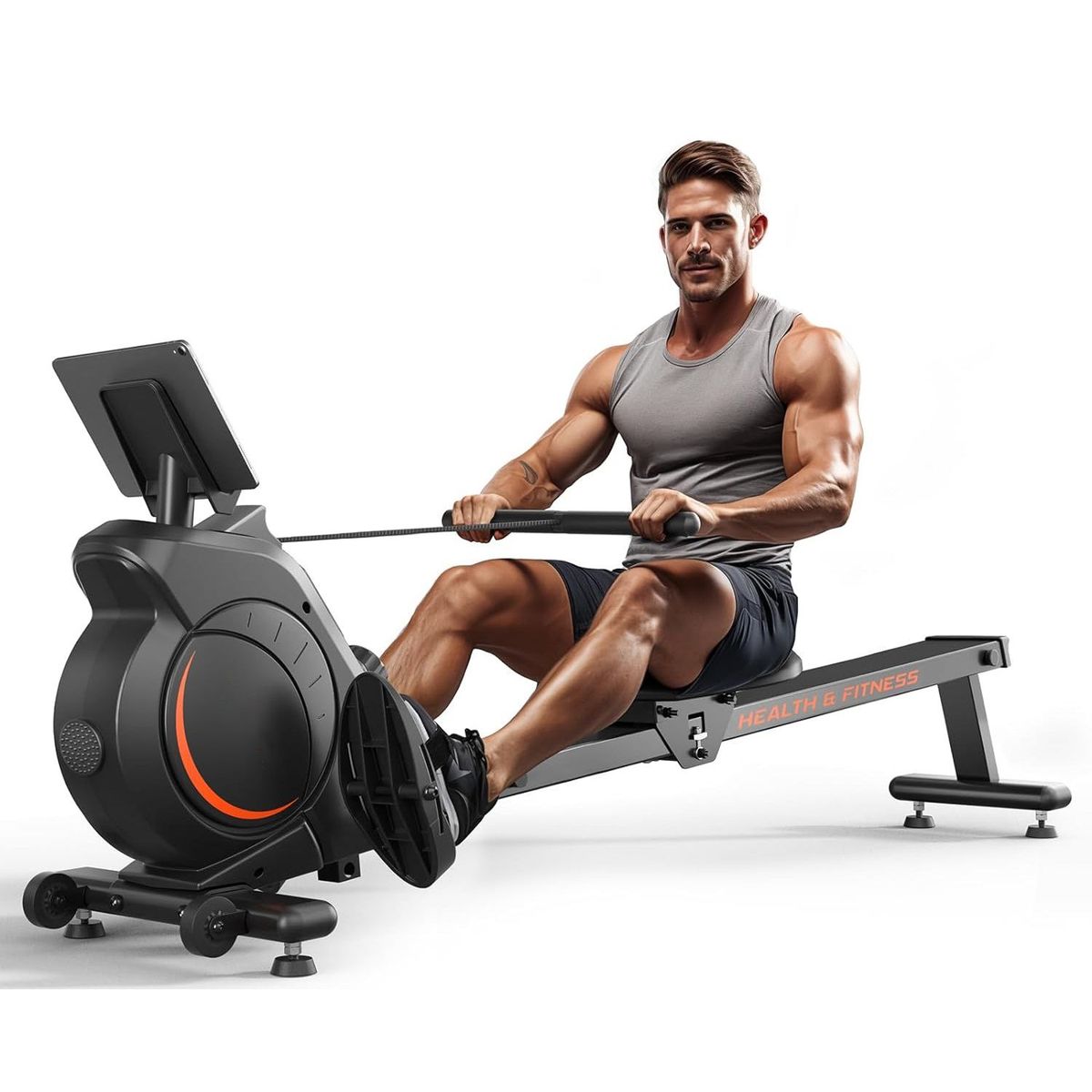 8 Levers Adjustable Aerobics Rowing Machine
