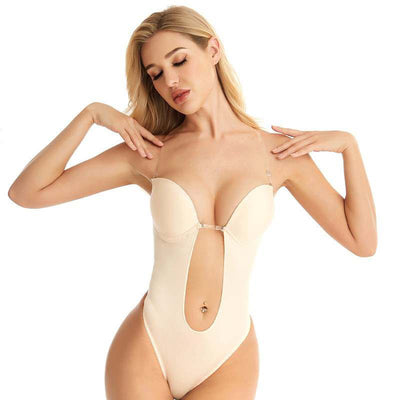 InvisiBody Backless U-Plunge Thong Bodysuit