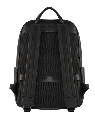 Stylish Black Interlaced PU Leather Backpack