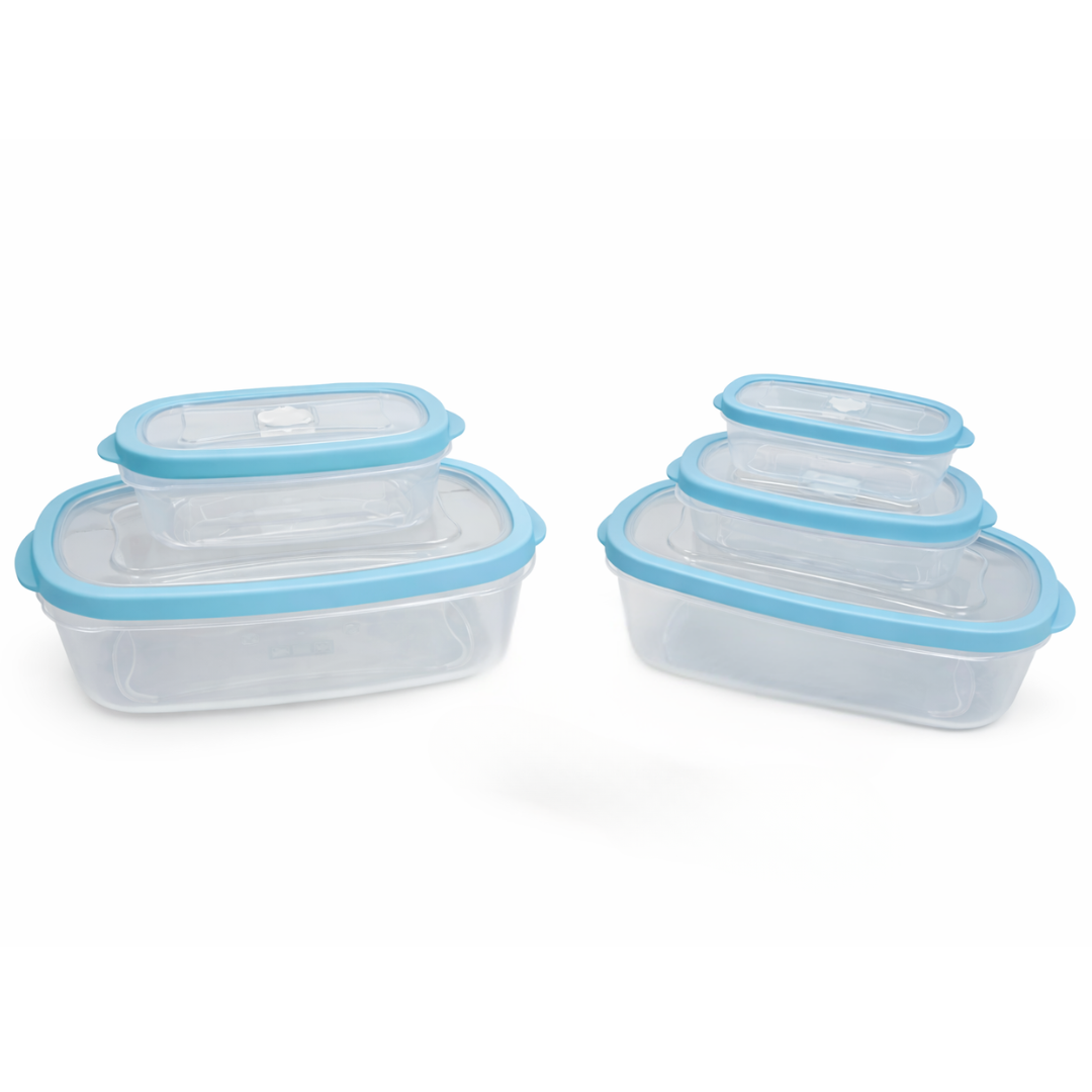 5-Piece Rectangular Nesting Food Storage Containers with Vented Lids