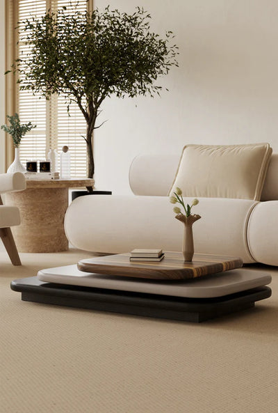 Modern Sculpted 360 Swivel Coffee Table